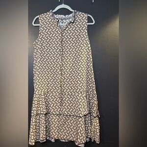 Black and Cream A-Line dress